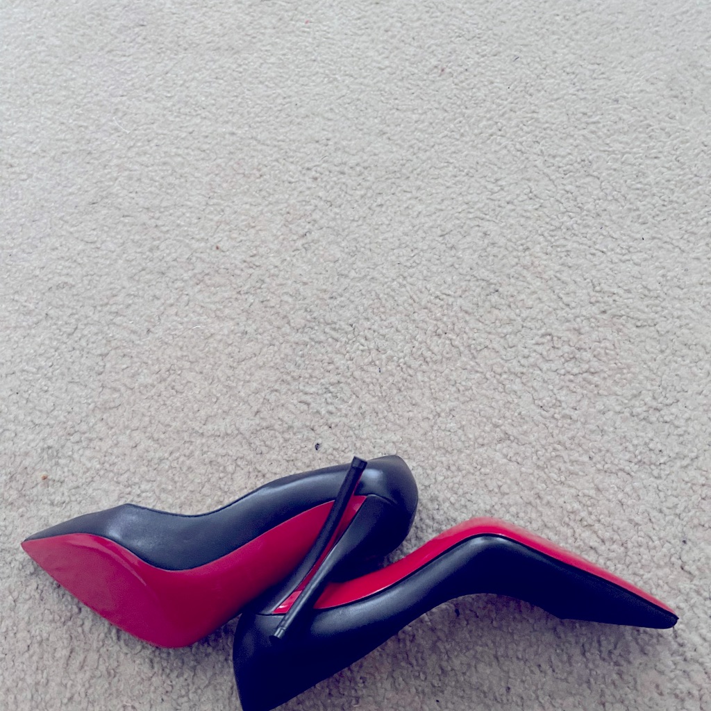 Apostrophe Pump Christian Louboutin Size 38-Fits 7 1/2 To 8. With Bag, Box &Tips